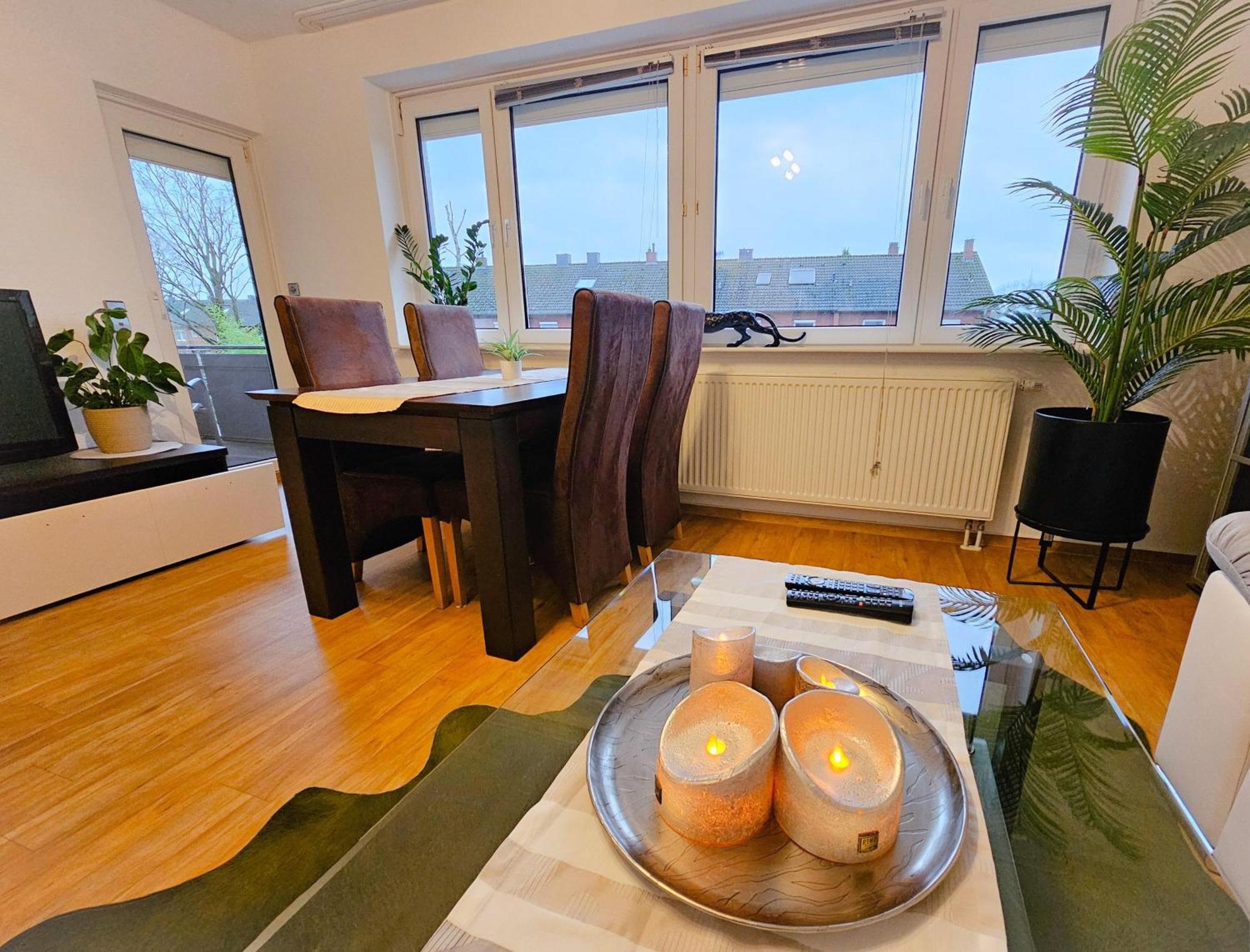 Ecocube Apartment2 Meppen14, Balkon, Kueche, Waschmaschine Phòng bức ảnh
